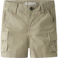 Name it MINI straight cargo short beige Korte broek Jongens Katoen Effen - maat 92