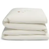 Yumeko Kinderdekbedovertrek Katoensatijn 100x135 Wit - Eco, Bio & Fairtrade