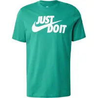 Nike Shirt 'Swoosh' smaragd / wit
