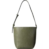 Calvin Klein Emblem Aop Medium Bucket Bag Olivine Aop Maat: OS | Handtassen Outlet | Dames | Groen