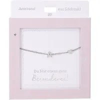 Depesche armband zilver met hartje en letter A - vriendschapssieraad.