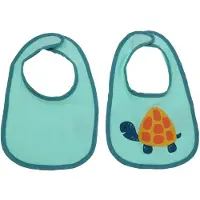 Koopman Slabbetje set groen - baby slabbetjes 2 stuks vanaf 6 maanden.