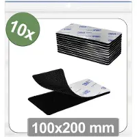 Quadrios 25CA659 Klittenband punten Om vast te plakken Haak- en lusdeel (l x b) 100 mm x 200 mm Zwart 10 stuk(s)