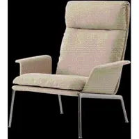 &tradition Muno Ln17 Armchair With Armrests & High Back Dark Chrome/ 0007 - Fauteuils Aluminium Clay - 139905A235A006A108