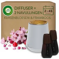 Air Wick Essential Mist Luchtverfrisser - Cherry Blossom - 1 Wit Apparaat + 2 Navullingen