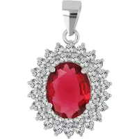 Akzent dames hanger "Lani" van 925 Sterlingzilver, gerhodineerd, duurzaam
