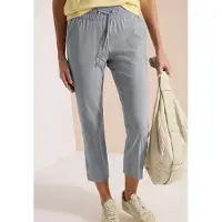 Cecil Dames 7/8 Mid Waist Slim Legs broek in casual fit - Grijs - XXL