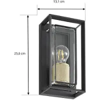 Arcchio Buitenverlichting , Ismera, dimbare, Zwart, Balkon, Aluminium, Modern