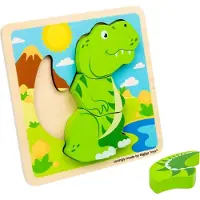 Bigjigs Puzzel - Dino - T-rex - Extra dikke stukken - 4st.