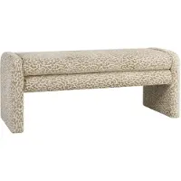 Bronx71 Eetkamerbank Lux leopard taupe 100 cm - eettafelbank - eetbank