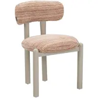 Livin24 Eetkamerstoel Bolt chenille beige/pink