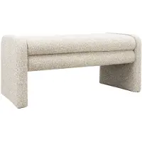 Livin24 Eetkamerbank Neil bouclé taupe 100 cm