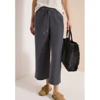 Cecil Dames Broek met wijde pijpen in Loose Fit van linnenmix - Grijs - XL