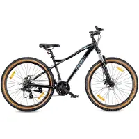 Sun baby VERDANT SHRED Mountainbike 27.5", MTB-fiets voor dames en heren, fiets 27.5 inch - aluminium frame, schijfremmen, 21 versnellingen - Zwart