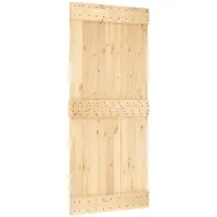 vidaXL Schuifdeur NARVIK Naturel en Zwart 90 x 210 cm (213,5 cm)