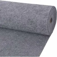 vidaXL Tapijt Grijs 1,2 x 10 m Polyester
