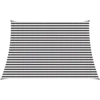 vidaXL Zonneschaduwzeil 4 / 5 x 3 m HDPE Rechthoekig Antraciet en Wit