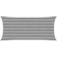 vidaXL Zonneschaduwzeil 2 x 5 m HDPE Rechthoekig Antraciet en Wit