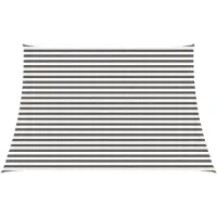 vidaXL Zonneschaduwzeil 3 / 4 x 3 m HDPE Rechthoekig Lichtgrijs en wit