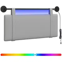 vidaXL Hangend hoofdbord Wolkgrijs Stof
