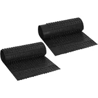 vidaXL Geprofileerde Drainageplaat 2 st Zwart 0,5 x 20 m HDPE