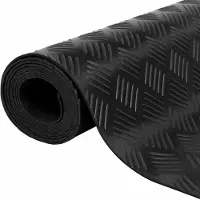 vidaXL Vloermat Zwart 1,5 x 4 m Rubber