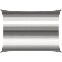 vidaXL Zonneschaduwzeil 5 x 6 m HDPE Rechthoekig Lichtgrijs en wit
