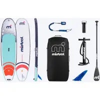 Mistral Sun Rise Air 10'6 V2 | Opblaasbare SUP Set | Allround Family SUP Board | 33 inch Breed | 314L | Stabiel en Wendbaar | Incl. Peddel, Pomp, Leash, Vin en Reparatieset