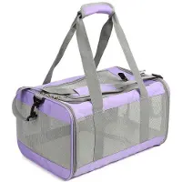 OEM Kattentransporttas, grote tas voor honden en katten, dubbele bescherming, opvouwbaar - Violet