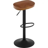 OEM Massief houten stoelen - Stoelen voor keukeneiland - Draaibare stoelen - Verstelbare hoogte - Ergonomische voetsteun - Eikenhouten zitvlak - 41,5 cm x (60-81) cm x 31,5 cm