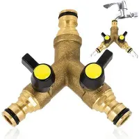 OEM Tuinslang-Y-verlenger met 3 x 1/2 inch aansluitingen - Tuinslang-Y-stuk met kraan - Tuinslangspuit en irrigatiesysteem