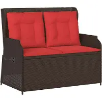 vidaXL Tuinbank Bruin poly rattan