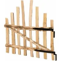 vidaXL Gebogen hekpoort 100 x 90 cm Geïmpregneerd Hazelhout Naturel