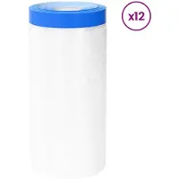 vidaXL Maskerfolie met zelfklevende tape 12 st Doorzichtig en Blauw