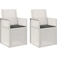 vidaXL Tuinstoelen 2 st Wit en antracietkleurig PP