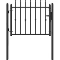 vidaXL Hekpoort ASTEN 100 x 75 cm Vergrendelbaar Metaal Zwart