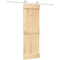 vidaXL Schuifdeur 70 x 210 cm Massief Grenenhout (Niet-Behandeld)