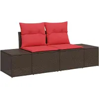 vidaXL Tuin Sofa 2-Aantal zitplaatsen poly rattan