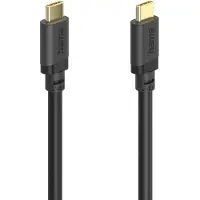 Hama 00202009 USB-C-kabel USB 3.2 Gen1 USB-C stekker 1.5 m Zwart Vergulde steekcontacten