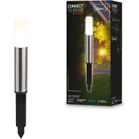 Briloner Connect to shine - Padverlichting uitbreiding - prikspot - 1W -60lm - 3000 K warmwit - grondspies - roestvrij staal - 36,5 cm