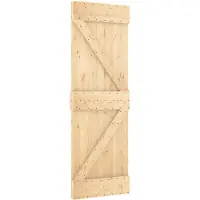 vidaXL Schuifdeur NARVIK Naturel en Zwart 70 x 210 cm (152,5 cm)