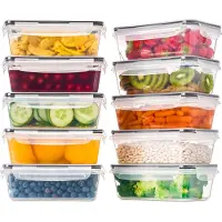 Stosh Vershoudbakjes - Meal Prep Bakjes - Diepvriesbakjes - 10 Stuks - 1L - Plastic - BPA vrij