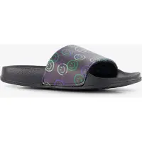 Scapino Zwarte kinder badslippers met smileys maat 32