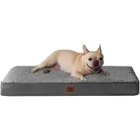 OEM Orthopedisch hondenbed voor kleine honden, 76x51x9 cm, wasbaar, zacht hondenkussen, hondenmatras voor in het hondenbed, grijs