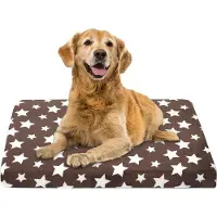 Markenlos Groot, waterdicht hondenbed met een omkeerbare matras, groot, grijs/bruin, wasbaar, met een afneembaar kussen, XXL-maat.