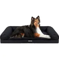 OEM Hondenbed - Orthopedisch hondenbed met hoge randen, wasbaar, grijs, 106 cm