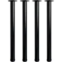 OEM Verstelbare tafelpoten - set van 4 metalen bureaupoten in zwart (70 cm)