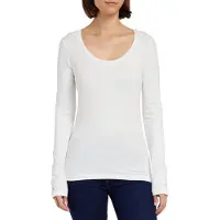 OEM Witte katoenen longsleeftops