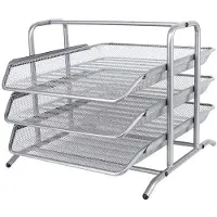 OEM Metalen A4-organizer voor documenten, tijdschriften en brieven, zilverkleurig