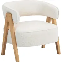 HOMCOM Accentstoel Polyester, Staal 70L x 64B x 71H cm Wit